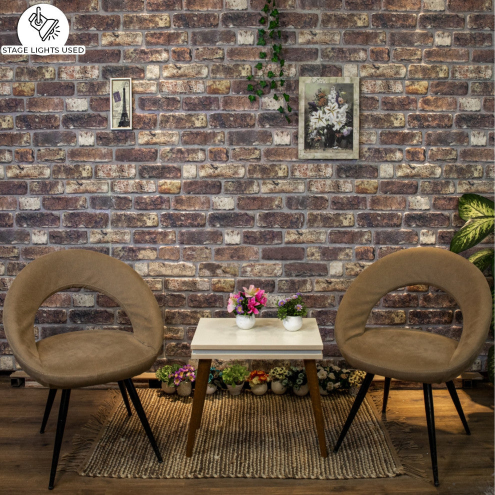 Faux Face Brick 3D Wall Panels, Gray Brown, Sample 10x10"