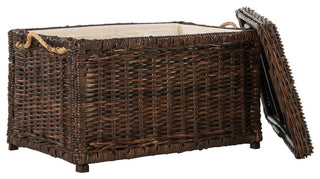 happimess Jacob 30" Wicker Storage Trunk, Brown
