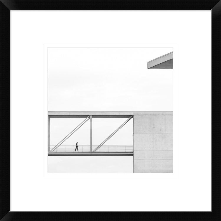 "Across The Bridge" Framed Digital Print by Klaus Lenzen, 18"x18"