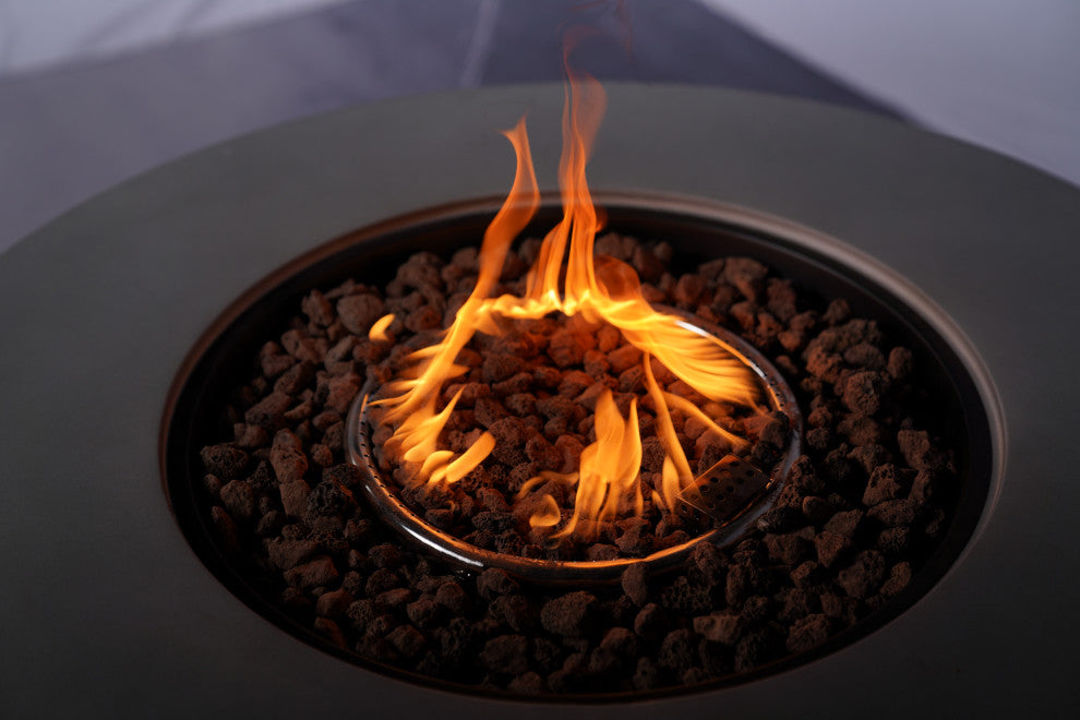 Outdoor Concrete Fire Pit Table, Bowl