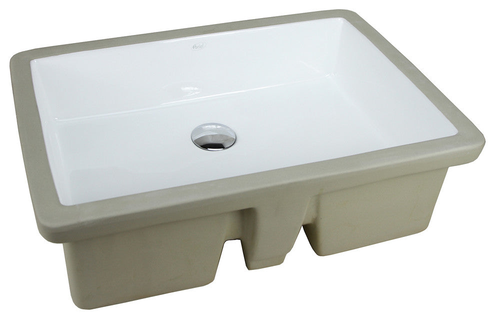 Rectrangle Undermount Large Ceramic Lavatory Vanity Bathroom Sink Pure White, 22