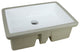 Rectrangle Undermount Large Ceramic Lavatory Vanity Bathroom Sink Pure White, 22