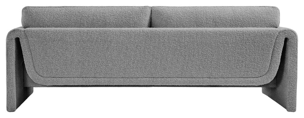 Stylus Boucle Fabric Upholstered Sofa, Grey