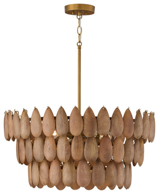 Capital Lighting 354441 Ravi 4 Light 25"W Chandelier - Light Wood / Patinaed