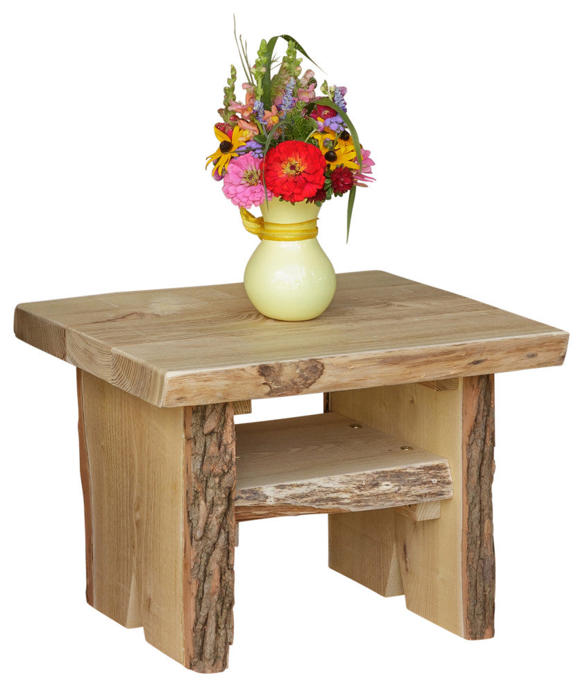 Live Edge Locust Sunrise Thicket Side Table, Unfinished