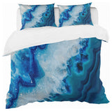 Geode Slice Macro Abstract Duvet Cover Set, Full/Queen
