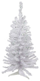 Iridescent Pine Tree 110 Tips 70 Green Lights, White, 4'x24"