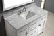 Caroline 48" Single Bathroom Vanity Set White, Marble Countertop
