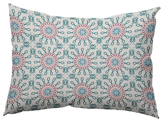 14" x 20" Sun Tile Decorative Indoor Pillow, Teal Apetite