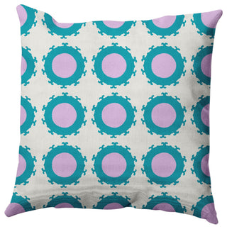 Pan Bubbles Decorative Throw Pillow, Lilac, 20"x20"