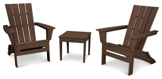 Polywood Quattro 3-Piece Adirondack Set, Mahogany