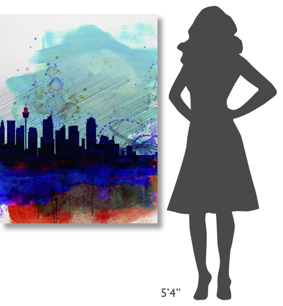 "Sydney Watercolor Skyline" Fine Art Print