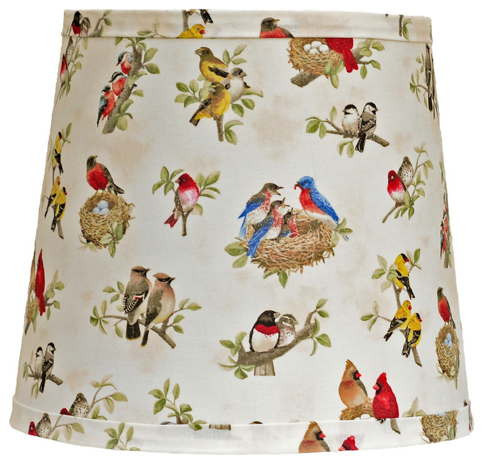 Beautiful Birds Shade, 12", Drum with Spider Fitter