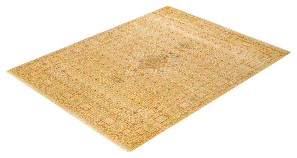 Noah, One-of-a-Kind Hand-Knotted Area Rug, Ivory, 8' 1"x10' 5"
