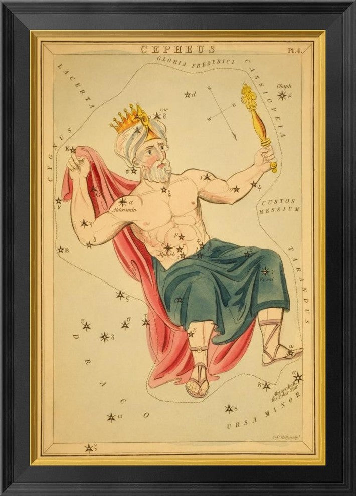 "Cepheus, 1825" Framed Canvas Giclee by Jehoshaphat Aspin, 20x28"