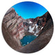 Volcano Kamchatka Panorama, Landscape Round Wall Art, 36"