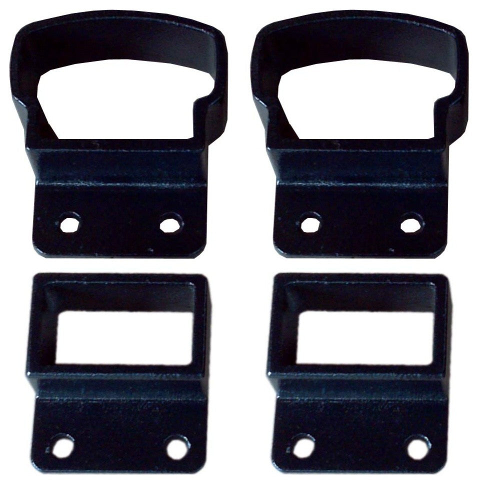 Contractor Deck Railing Fixed Level Post Connection Kits, H Black