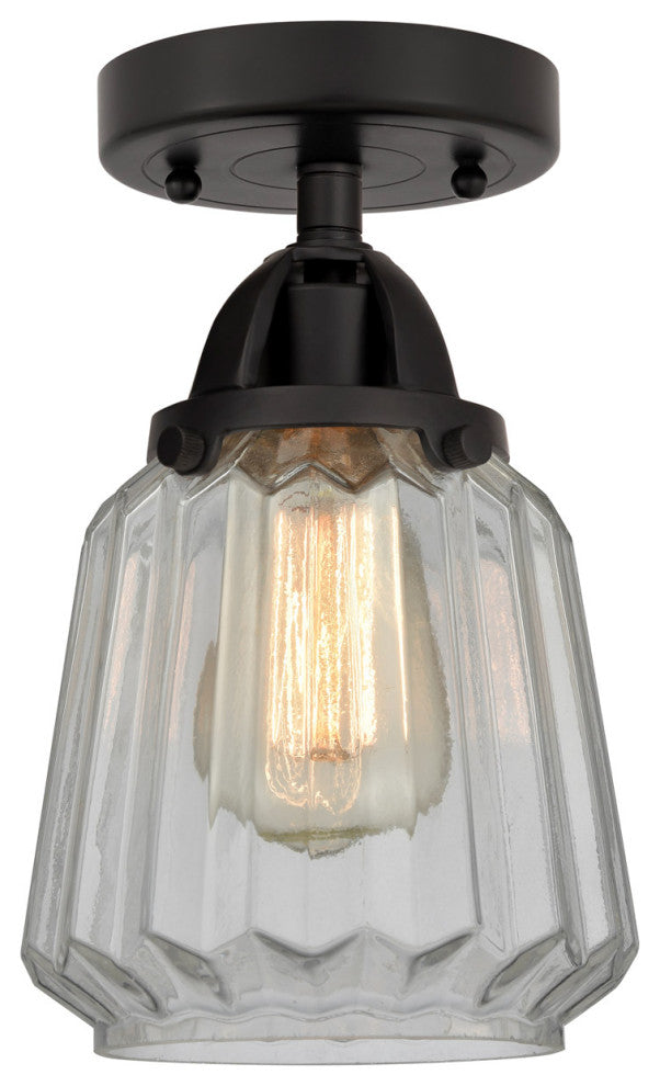 INNOVATIONS LIGHTING 288-1C-BK-G142 Chatham 1 Light 6 inch Semi-Flush Mount