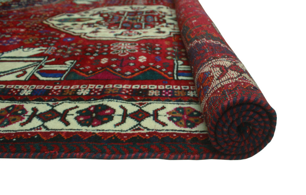 Fine Vintage Distressed Creighto Red Rug
