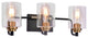 Lazzur Huisne 3 Light 23" Matte Black Wall Sconce