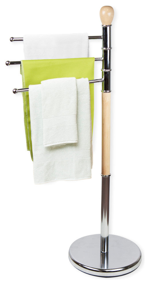 Free-Standing 3-Prong Hand Towel Bar Holder