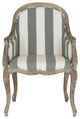 Safavieh Esther Arm Chair, Gray, Off-White Stripe