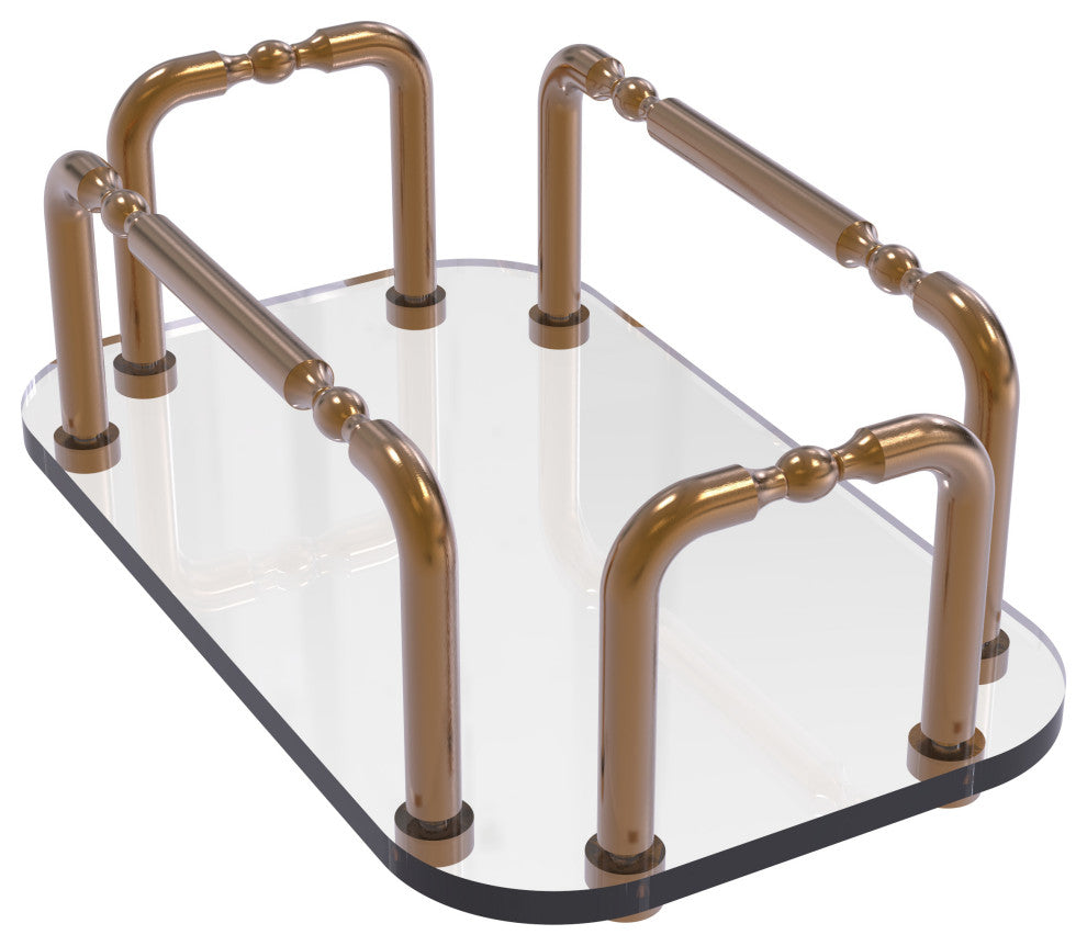 Vanity Top Guest Towel Holder, Brushed Bronze