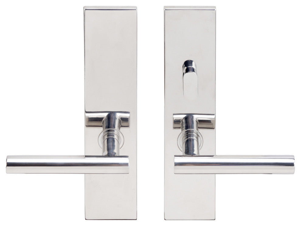 Copenhagen Lever, Tubular Passage, Privacy Bolt, RH, Polished Stainless Steel