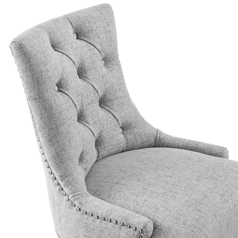 Regent Tufted Fabric Office Chair Black Light Gray -4572