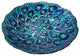 18" Peacock Tail Glass Plate and Bird Bath Bowl Decorative Yard Art