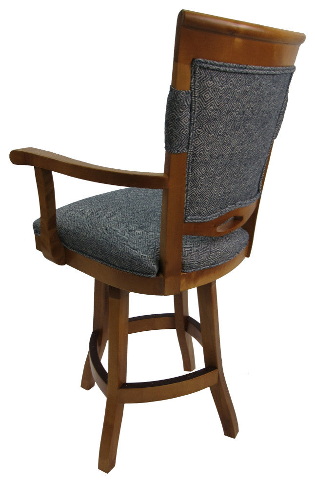 Swivel Solid Wood Extra Tall Stool, 410, Brown Cedar, 26"