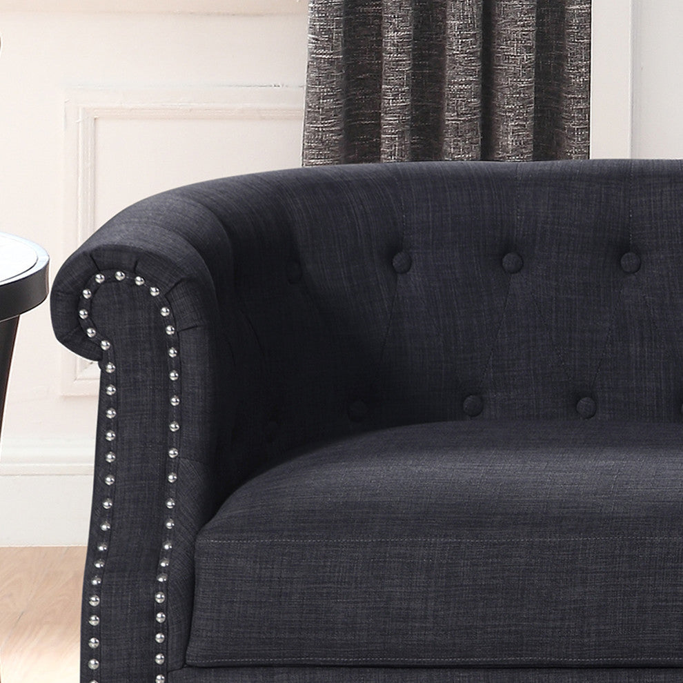 Celestia 3-Piece Living Room Set, Charcoal