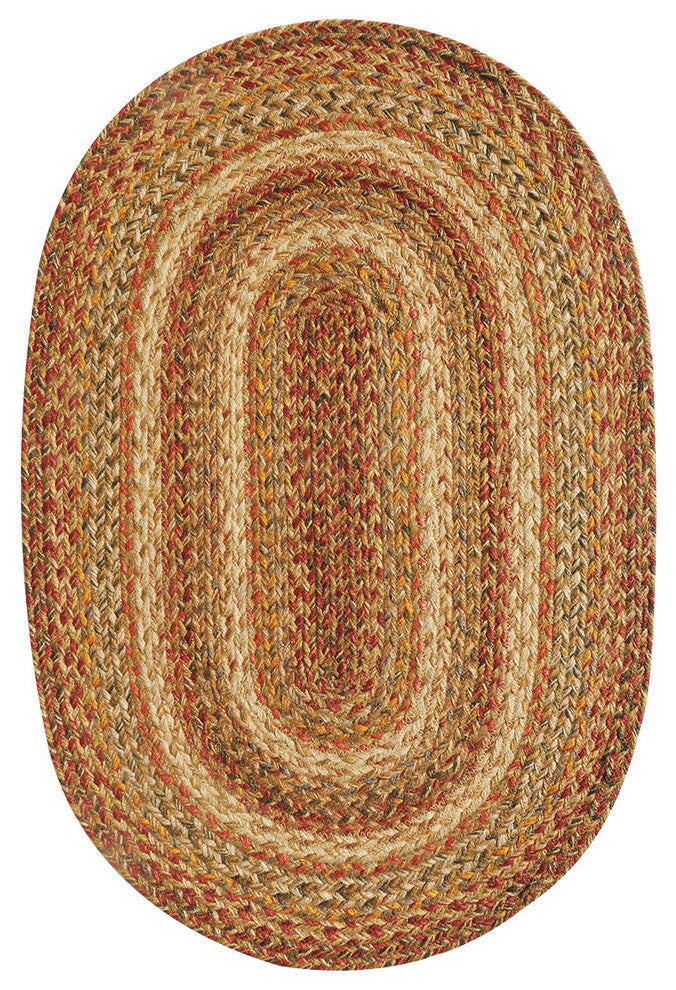Homespice Decor Harvest Jute Braided Rug 6' x 9' (Oval)