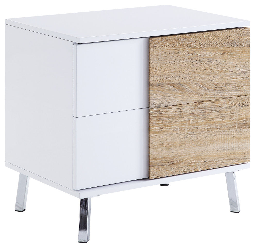 ACME Verux End Table, White High Gloss and