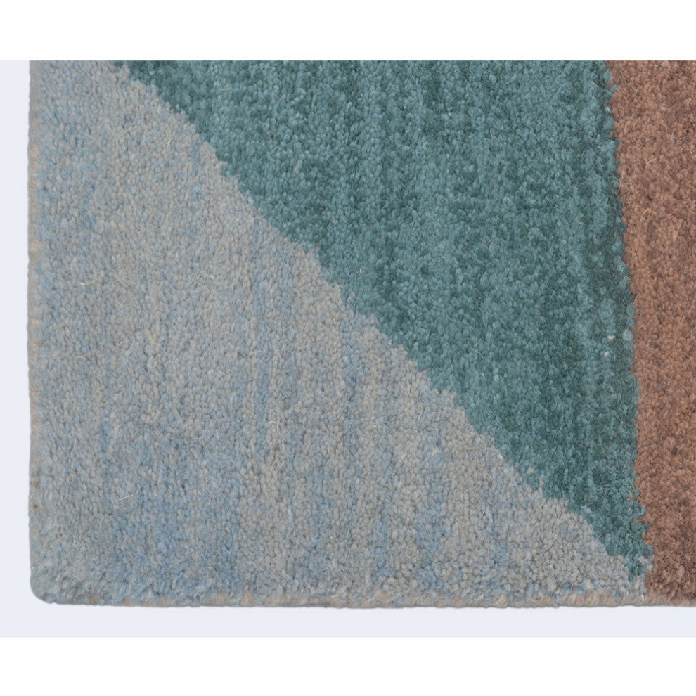 HAND TUFTED WOOL ECO-FRIENDLY AREA RUGS, Multicolor Color, Geometric D