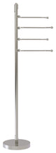 Soho Free Standing 4 Pivoting Swing Arm Towel Stand, Satin Nickel