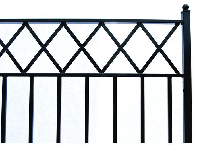 Aleko Driveway Gates Iron Wrought Steel Stockholm Style, 18'
