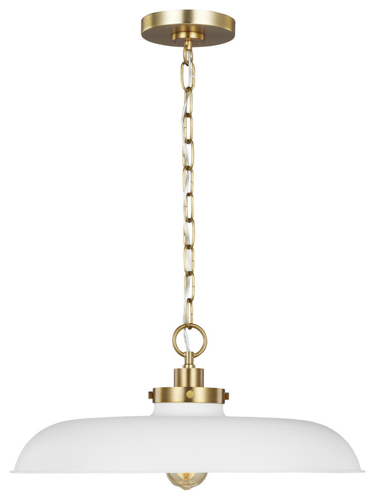 Wellfleet Medium Pendant, Matte White