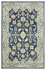 Oriental Weavers Alfresco Navy/ Blue Oriental Indoor Area Rug 3'6"X5'6"