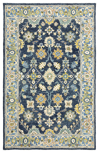 Oriental Weavers Alfresco Navy/ Blue Oriental Indoor Area Rug 3'6"X5'6"