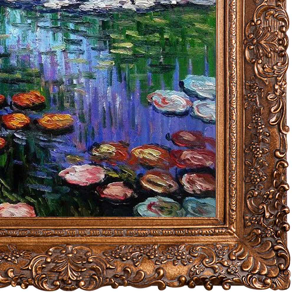 Water Lilies, Pink With Frame, 45.5"x33.5"