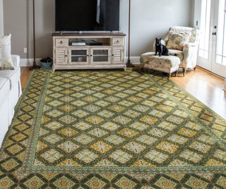 Fine Vintage Distressed Cindy Brown/Beige Rug, 9'8 x 13'2