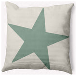 20x20" Big Star Nautical Decorative Indoor Pillow, Sage