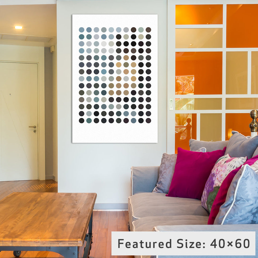 "Modern Art - Earthy Dots" by 5by5collective, 40x26x1.5"