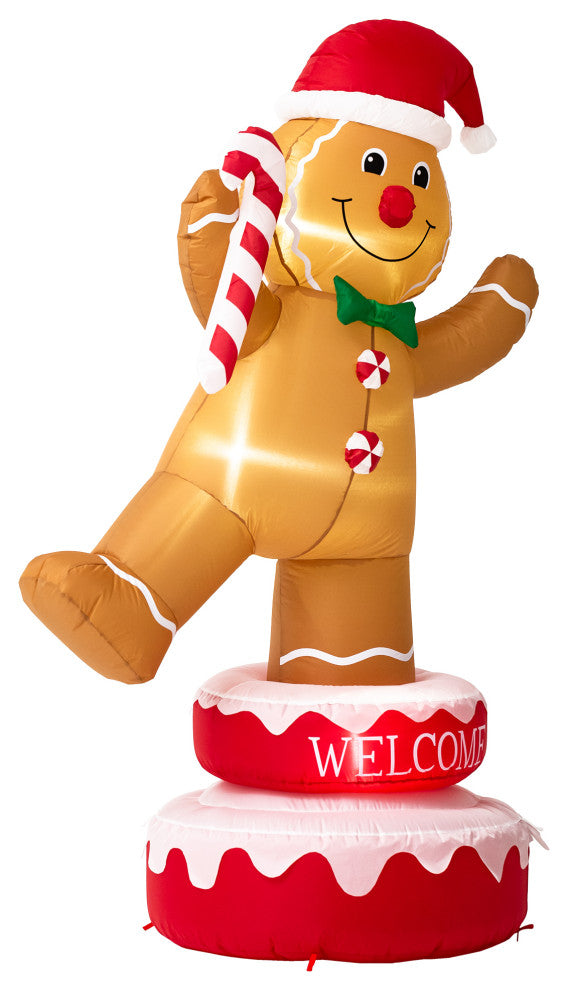 Inflatable Rotating Gingerbread Man Decor