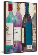 "Dinner Party II" Floater Framed Painting Print on Canvas, 16"x24"