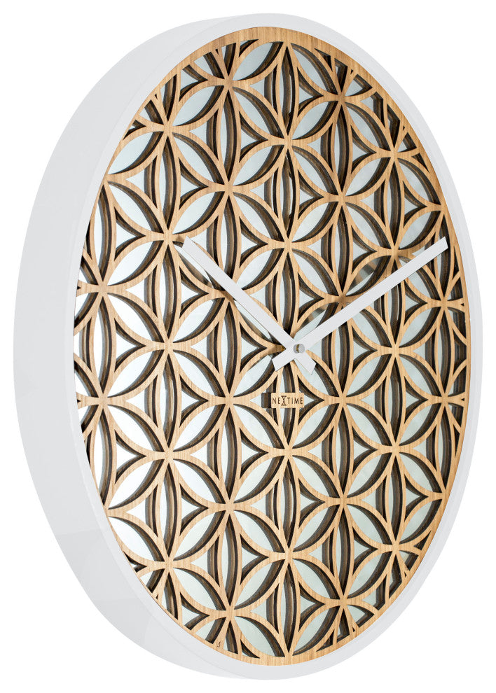 NeXtime Bella Mirror Wall Clock, White