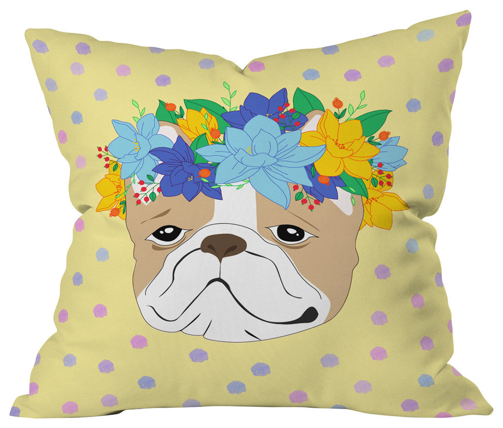 Hello Sayang Frenchies Throw Pillow