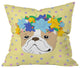 Hello Sayang Frenchies Throw Pillow