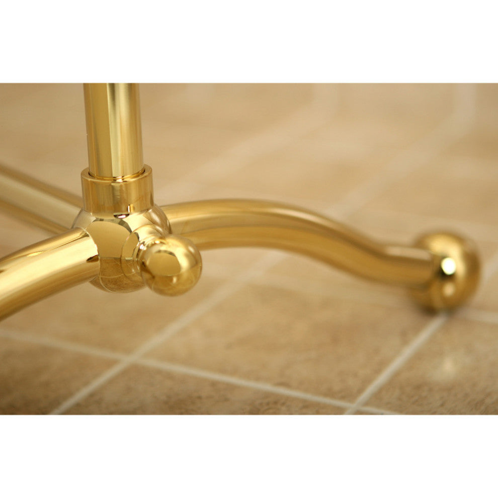 Kingston Brass Pedestal Towel Rack, Polished Brass